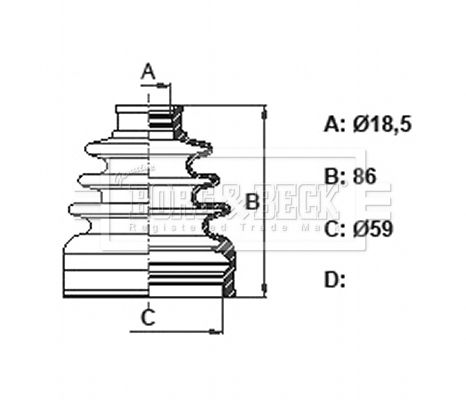 BORG & BECK Kaitsekummikomplekt, veovõll BCB6190